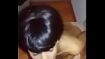 Ninfetinha Morena Bem Gatinha suckled her boyfriend's cock and got Milk in the Mouth