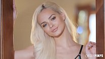 Sexy Elsa Jean gets down and dirty and masturbates after a sexy striptease