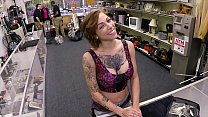 XXX PAWN - Tattooed Babe Harlow Harrison Gives Pawnshop Owner A Hard Time