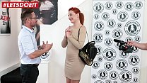 VIP SEX VAULT - Passionate Redhead Gets Hard Fuck with Happy Ending (First Casting)