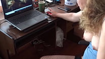 HAIRY WIFE MASTURBATES WATCHING PORN IN FRONT OF HER SON'S FRIEND AND ASKS HER TO FUCK HER ALL - ARDIENTES69