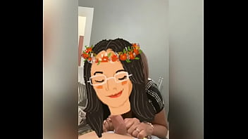 My friend's mother giving me a good blowjob