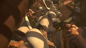 Furry having an orgy with humans