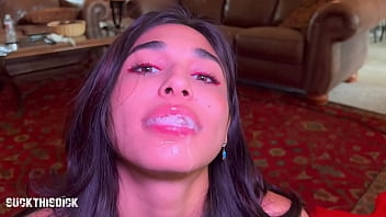 Beautiful Latina Reina Rae Returns & Swallows Cum