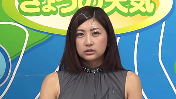 News Announcer BUKKAKE, Japanese, censored, second girl